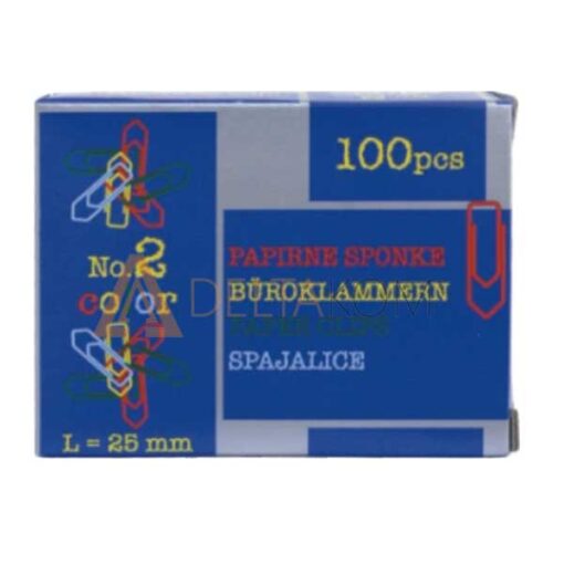 Barvne sponke za papir Niko 25mm