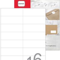 Etikete A4 laser-inkjet 105 x 37mm