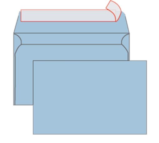 Kuverta B6 12x18 80gr STRIP modra