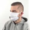 Univerzalna bela zaščitna maska ​​za obraz poliester