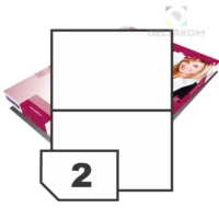 Bele samolepilne folijske etikete za laserske tiskalnike 2 etiketi na A4 listu