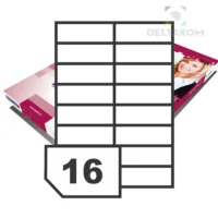 Bele folijske etikete za laser A4 16 ETIKET