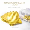 Metalizirana folija A4 zlata 25 listov