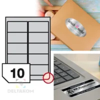 Metalizirane samolepilne folijske etikete 96 x 50,8 mm