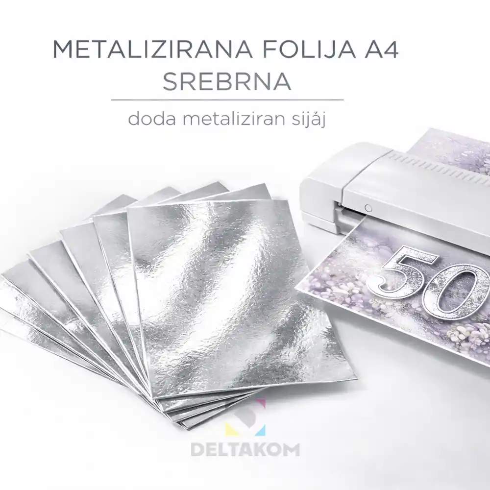 Metalizirana folija A4 srebrna