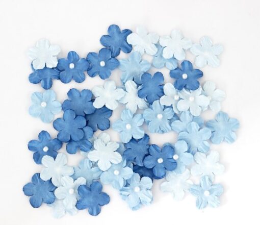 PAPIRNI CVETOVI MYOSOTIS modri z biserom