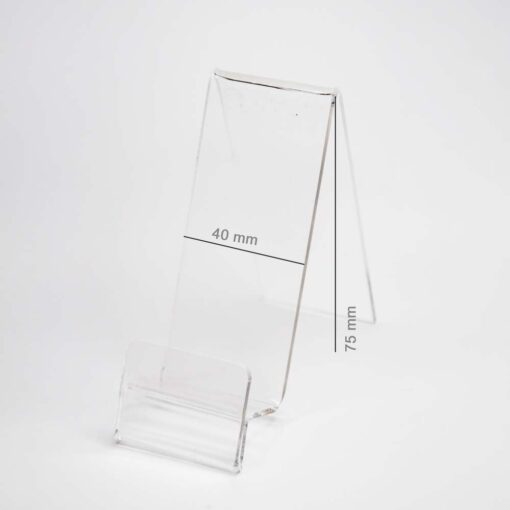 Navpično držalo za telefone Plexi