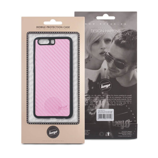 Beeyo Carbon ovitek za iPhone Samsung Galaxy S8 pink - slika 3