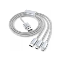 KABEL 3V1 1,2m silver