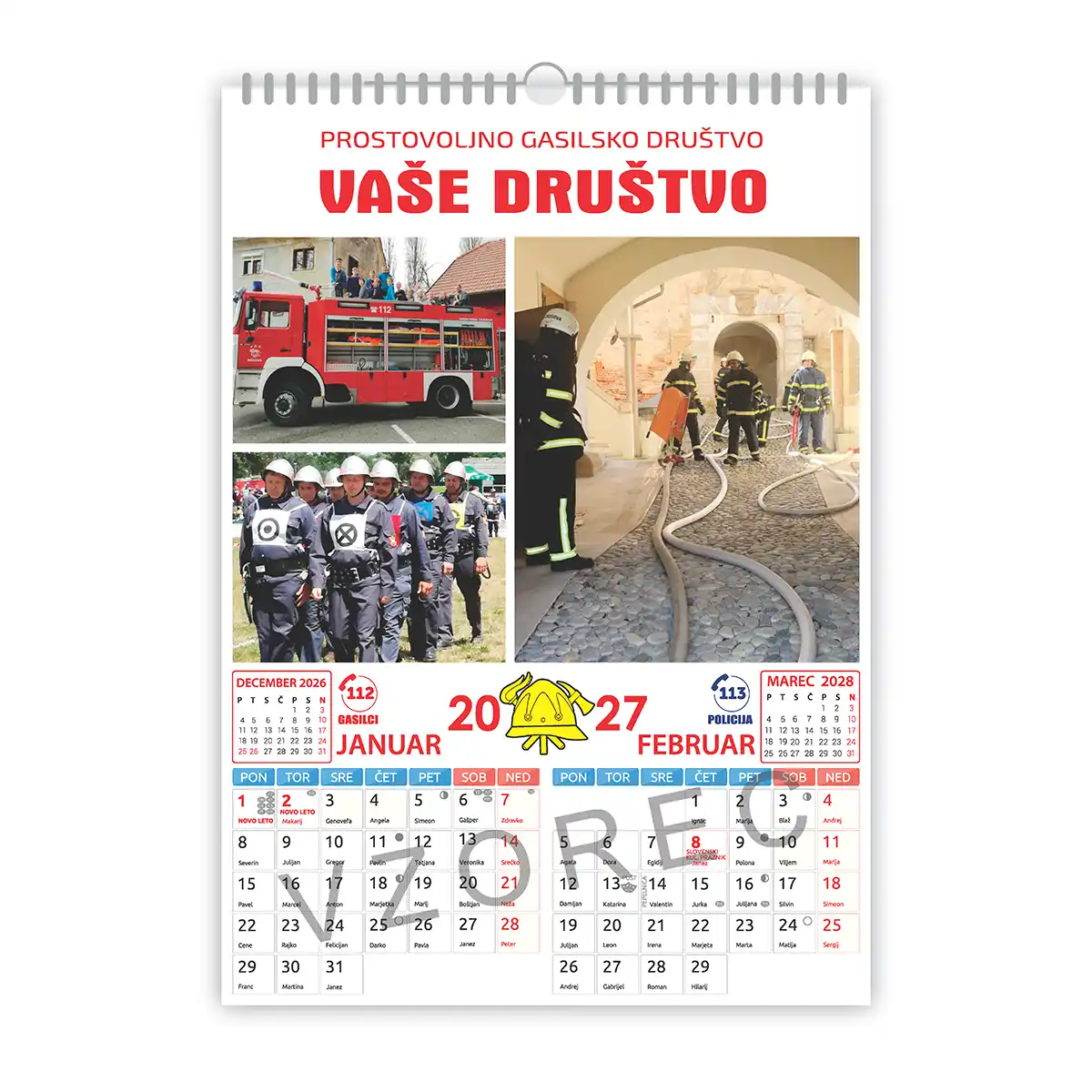 KOLEDAR 7-LISTNI MODEL 3 ŠTEVILČNICA