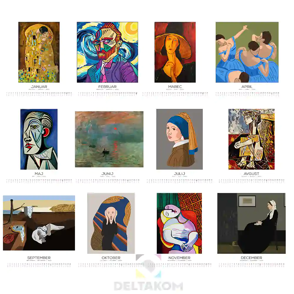 Koledar stenski MODERN ART 2026 - slika 2