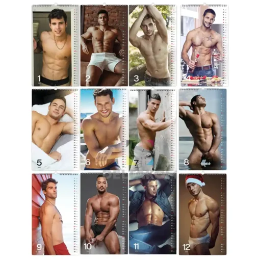 Koledar SEXY BOYS 2026 – stenski koledar z moškimi motivi - slika 2