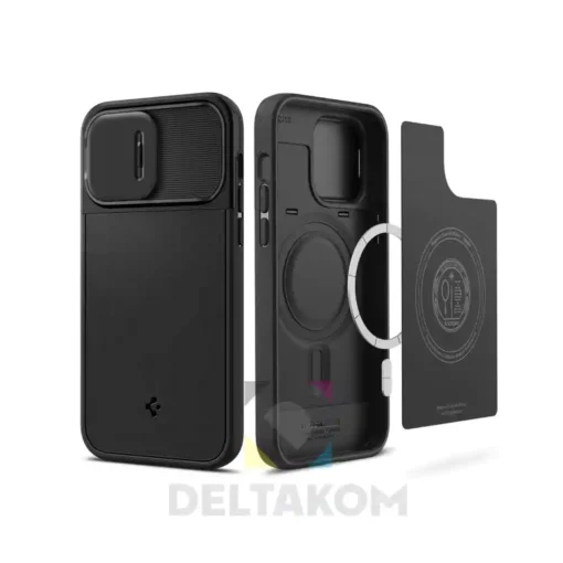 OVITEK SPIGEN OPTIK ARMOR MAGSAFE ČRN