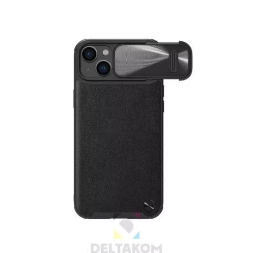 Ovitek NILLKIN CAMSHIELD USNJE iPhone 14 črn - slika 2