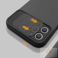 Ovitek Nexeri Silicone Lens Cover iPhone črn