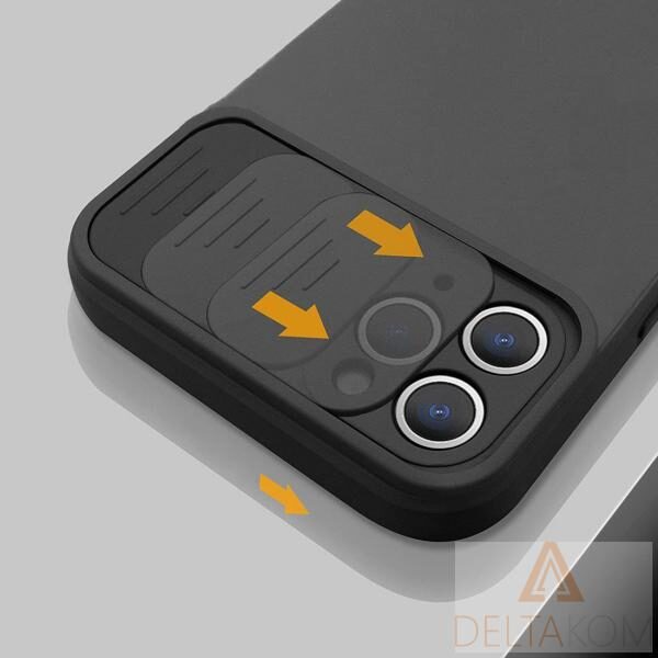 Ovitek Nexeri Silicone Lens Cover iPhone črn