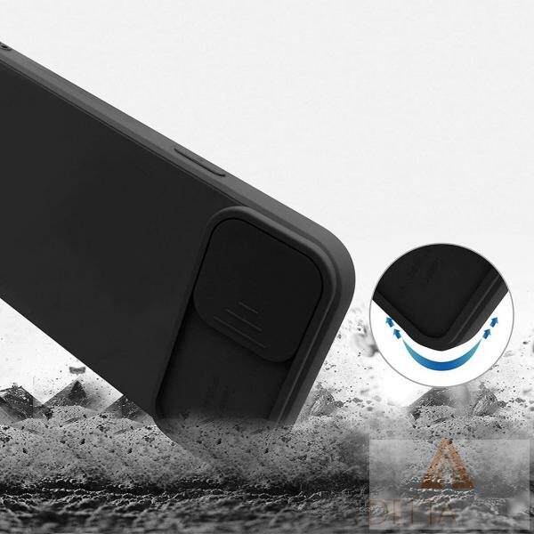 Ovitek Nexeri Silicone Lens Cover iPhone črn