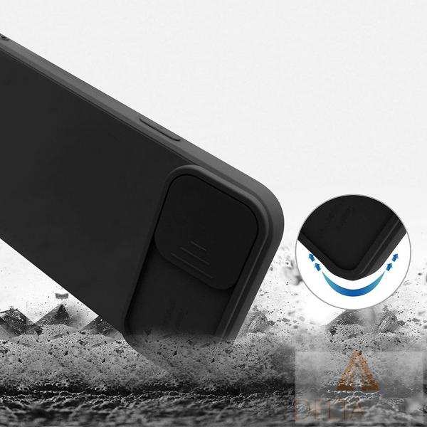 Ovitek Nexeri Silicone Lens Cover iPhone črn