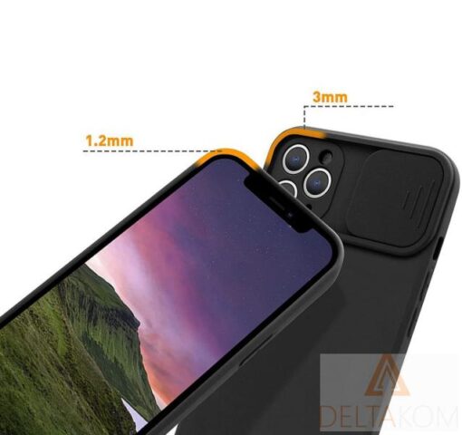 Ovitek Nexeri Silicone Lens Cover iPhone 12 PRO črn - slika 5