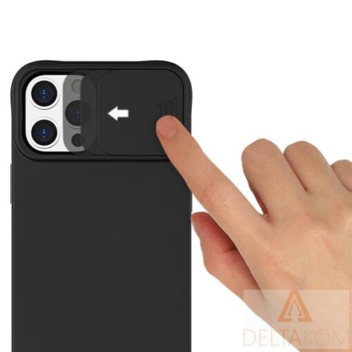 Ovitek Nexeri Silicone Lens Cover iPhone črn