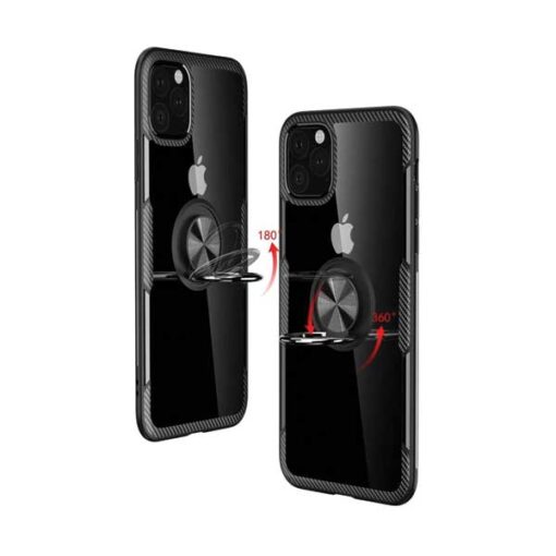 Ovitek Armored Clear Carbon Ring iPhone 12 črn - slika 2