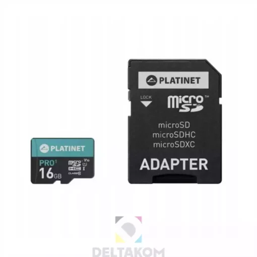 Pomnilniška kartica MICRO SDHC 16GB + adapter Platinet