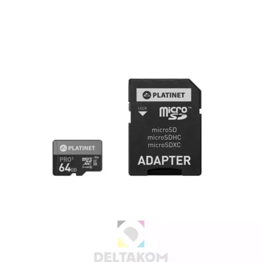 Pomnilniška kartica MICRO SDHC 64GB + adapter Platinet