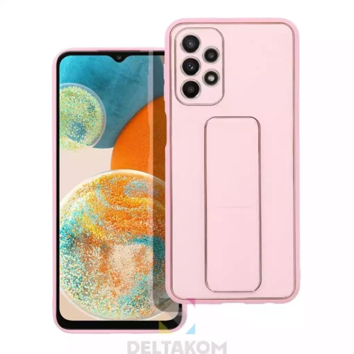 Usnjen ovitek Kickstand Galaxy S21 roza - slika 2