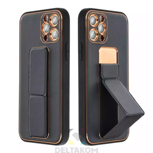 Usnjen ovitek Kickstand Samsung Galaxy S21 FE črn - slika 2