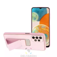 Usnjen ovitek Kickstand Galaxy roza