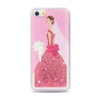Liquid Glitter TPU Ovitek Lady za Samsung J1 2016 J120 pink