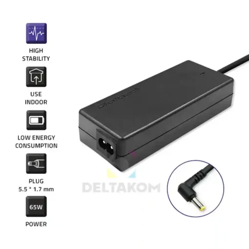 Qoltec napajalnik za Acer 65W-19V-3,42A-5,5x1,7mm - slika 2