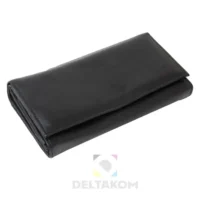 Usnjena denarnica ženska črna