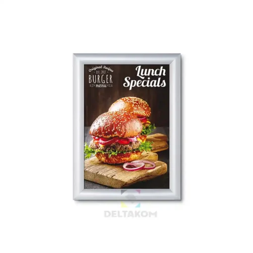 Klik okvir A4 25mm rob srebrn – aluminijast okvir za plakate