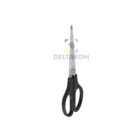 Škarje 17 cm koničaste črn plastični ročaj