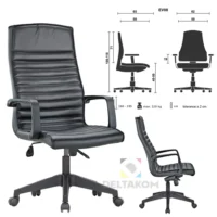 PISARNIŠKI STOL EVA ČRN