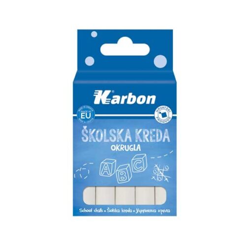 Kreda KARBON bela okrogla 10 kosov