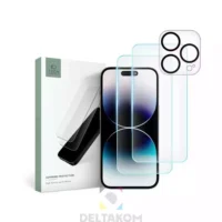 Komplet kaljeno steklo in steklo za kamero TECH-PROTECT iPhone 15 PRO