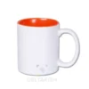 Skodelica za sublimacijo 330 ml – oranžna notranjost