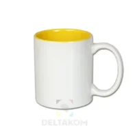 Skodelica za sublimacijo 330 ml – barvna notranjost RUMENA