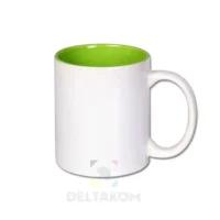 Skodelica za sublimacijo 330 ml – barvna notranjost SVETLO ZELENA