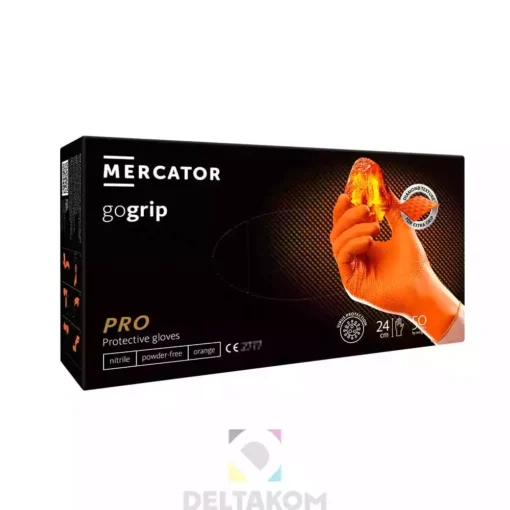 Rokavice Nitril GOGRIP ORANŽNE brez pudra - slika 2