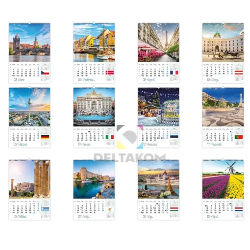 Koledar stenski Evropa galerija Eurograf
