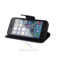 Ovitek fancy book črn stojalo telefon