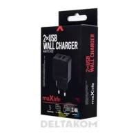 Polnilec Maxlife MXTC-02 2x USB črn