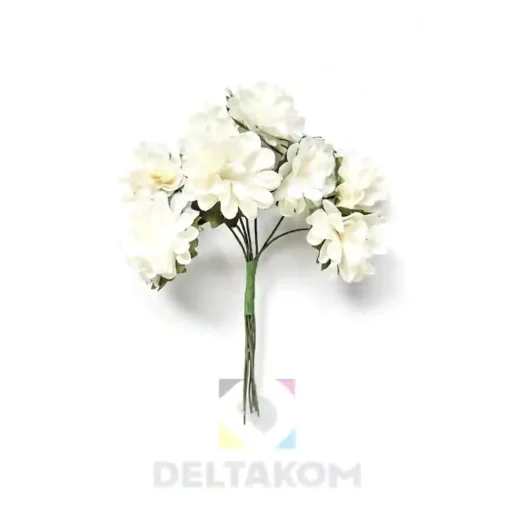 Papirnate rože Bunch DAHLIA bele
