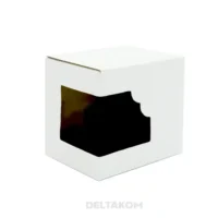 ŠKATLA ZA SKODELICO BELA Z OKENCEM