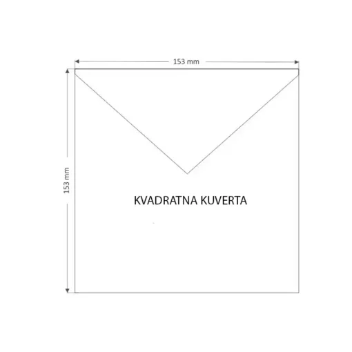 Kuverta 153 mm SIRIUS COLOR gladka – dekorativna barvna kvadratna kuverta - slika 2