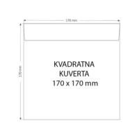 Kuverta kvadrat 17x17 cm dimenzija