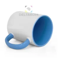 Skodelica za sublimacijo 330 ml – barvna notranjost in ročaj MODRA